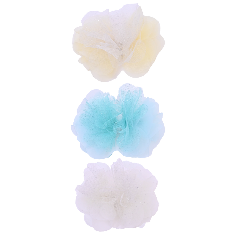 Tulle Flower Bow Hairclip Set