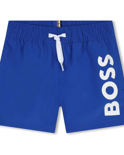 Blue Side Logo Swimshorts