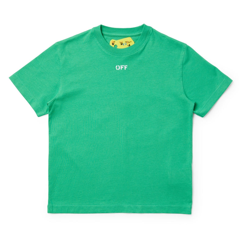 off-white-obaa002s24jer0155501-Green Logo T-Shirt