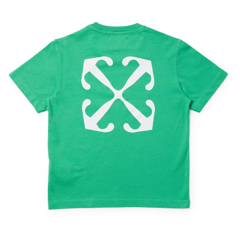 off-white-obaa002s24jer0155501-Green Logo T-Shirt