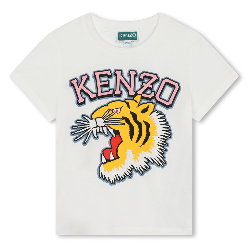 kenzo-k60264-12p-kg-White Logo T-Shirt