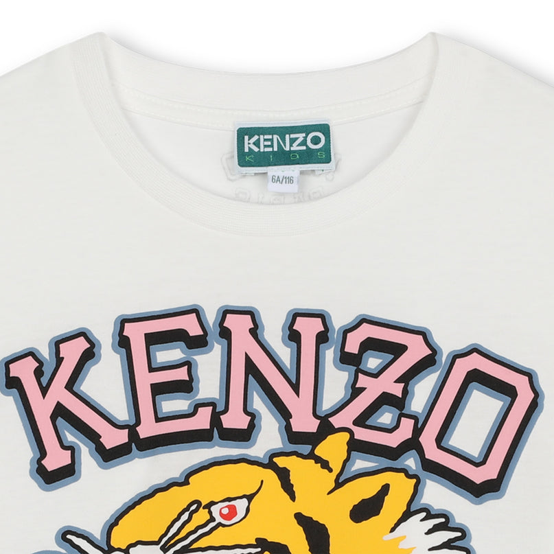 kenzo-k60264-12p-kg-White Logo T-Shirt