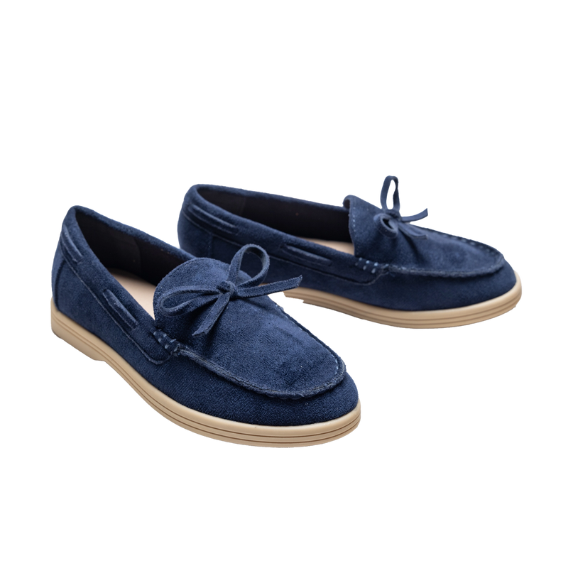 Navy Suede Formal Laced Dress Shoes