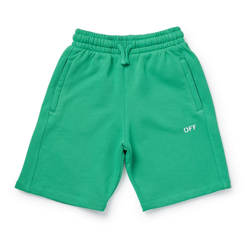 off-white-obci001s24fle0025501-Green Logo Shorts