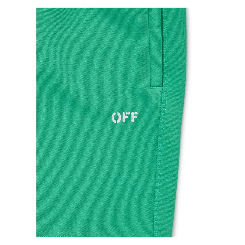 off-white-obci001s24fle0025501-Green Logo Shorts