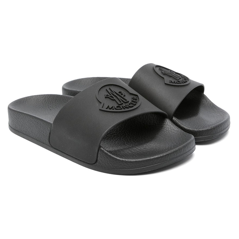 moncler-j1-954-4c000-10-m4225-999-Basile Black Logo Slides