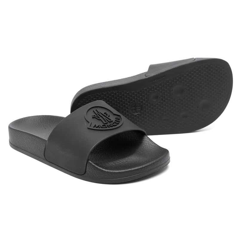 moncler-j1-954-4c000-10-m4225-999-Basile Black Logo Slides