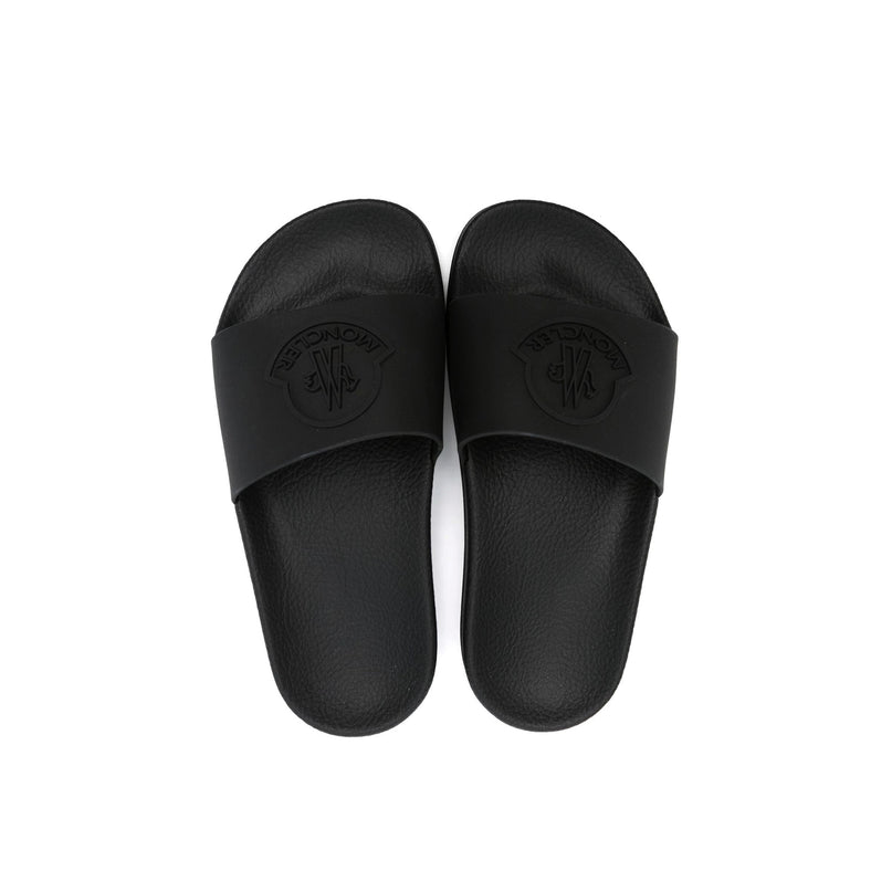 moncler-j1-954-4c000-10-m4225-999-Basile Black Logo Slides