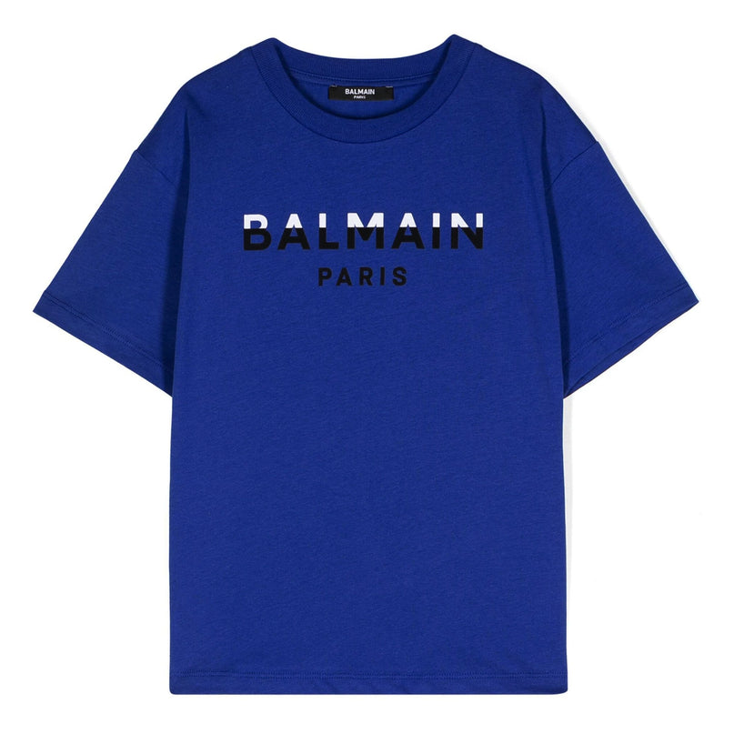 Balmain-Logo T-Shirt-BV8Q01-Z1751-616-Blue