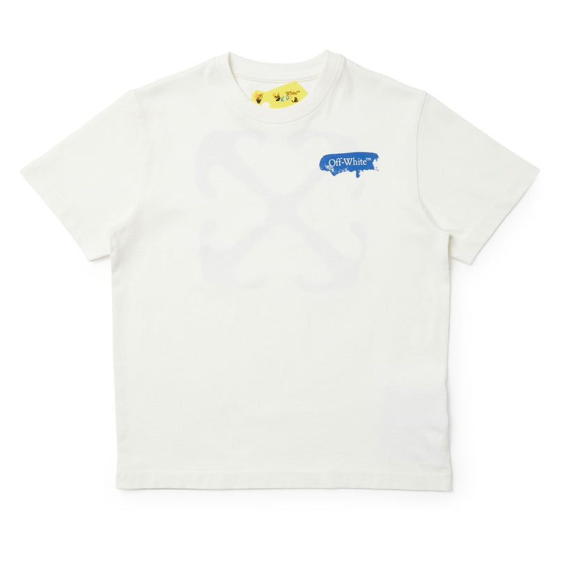 off-white-obaa002s24jer0060145-White Paint Graphic T-shirt