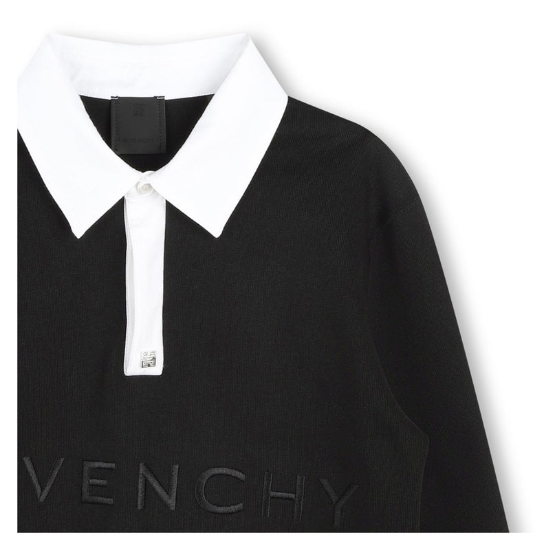 Givenchy-H30327-09B-BLACK-LONG SLEEVE POLO