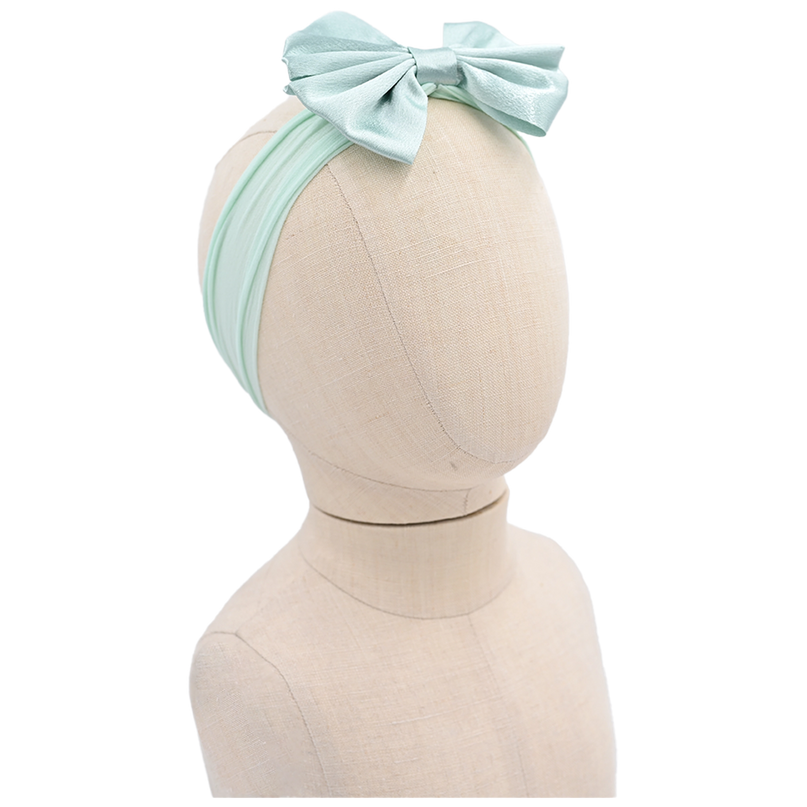 Sage Satin Ribbon Headband