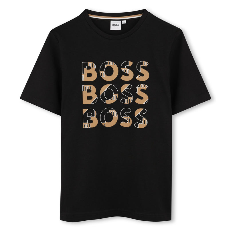 BOSS-J51200-09B-BLACK-SHORT SLEEVES TEE-SHIRT