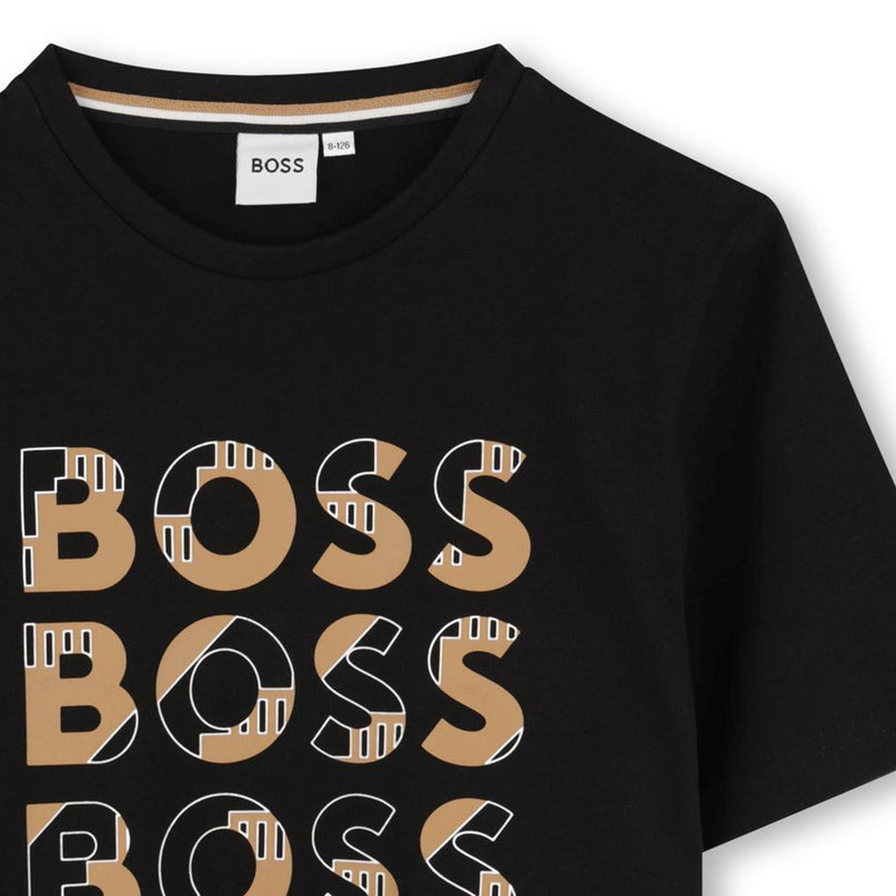 BOSS-J51200-09B-BLACK-SHORT SLEEVES TEE-SHIRT