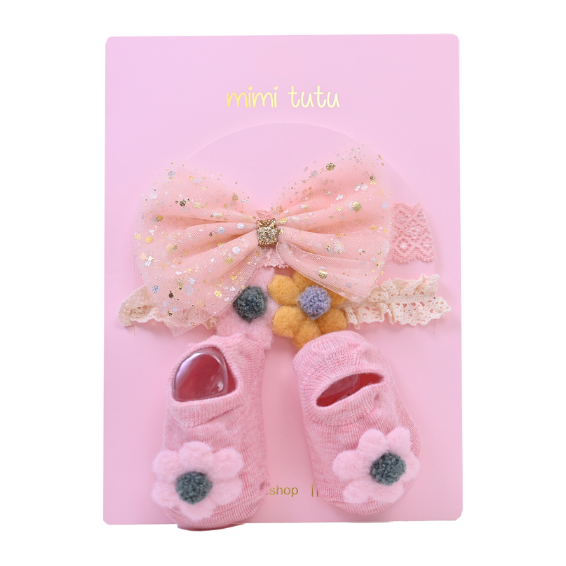 Multicolor Flower and Bow Gift Set