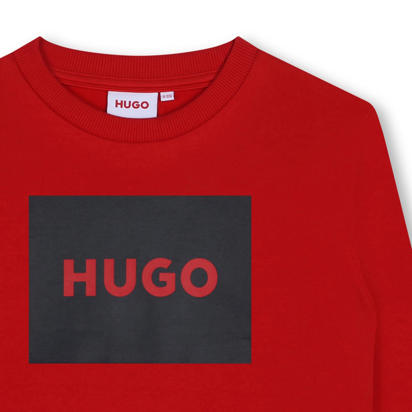 HUGO-G00163-990-BRIGHT RED-SWEATSHIRT