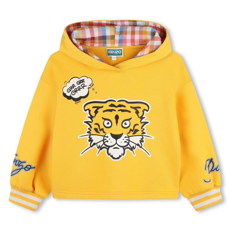 kenzo-k60240-536-kg-Yellow Hooded Sweatshirt