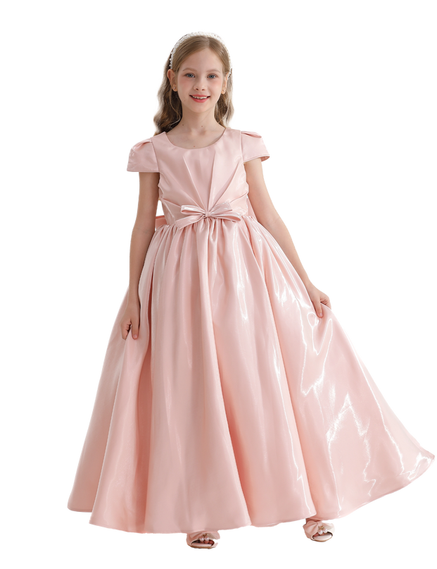 Pink Bow Long Brea Dress