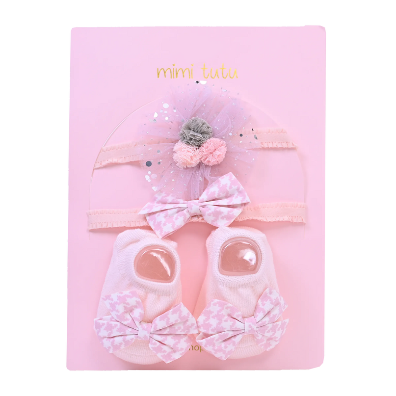 Pink Bow and Flower Gift Set