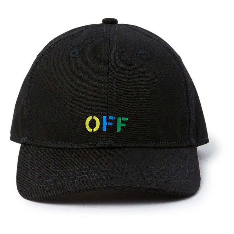 off-white-oblb002s24fab0011084-Black Logo Baseball Cap