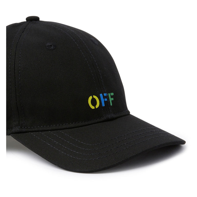 off-white-oblb002s24fab0011084-Black Logo Baseball Cap