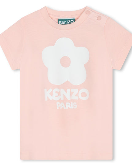 kenzo-k60126-46t-bg-Pink Cotton T-Shirt