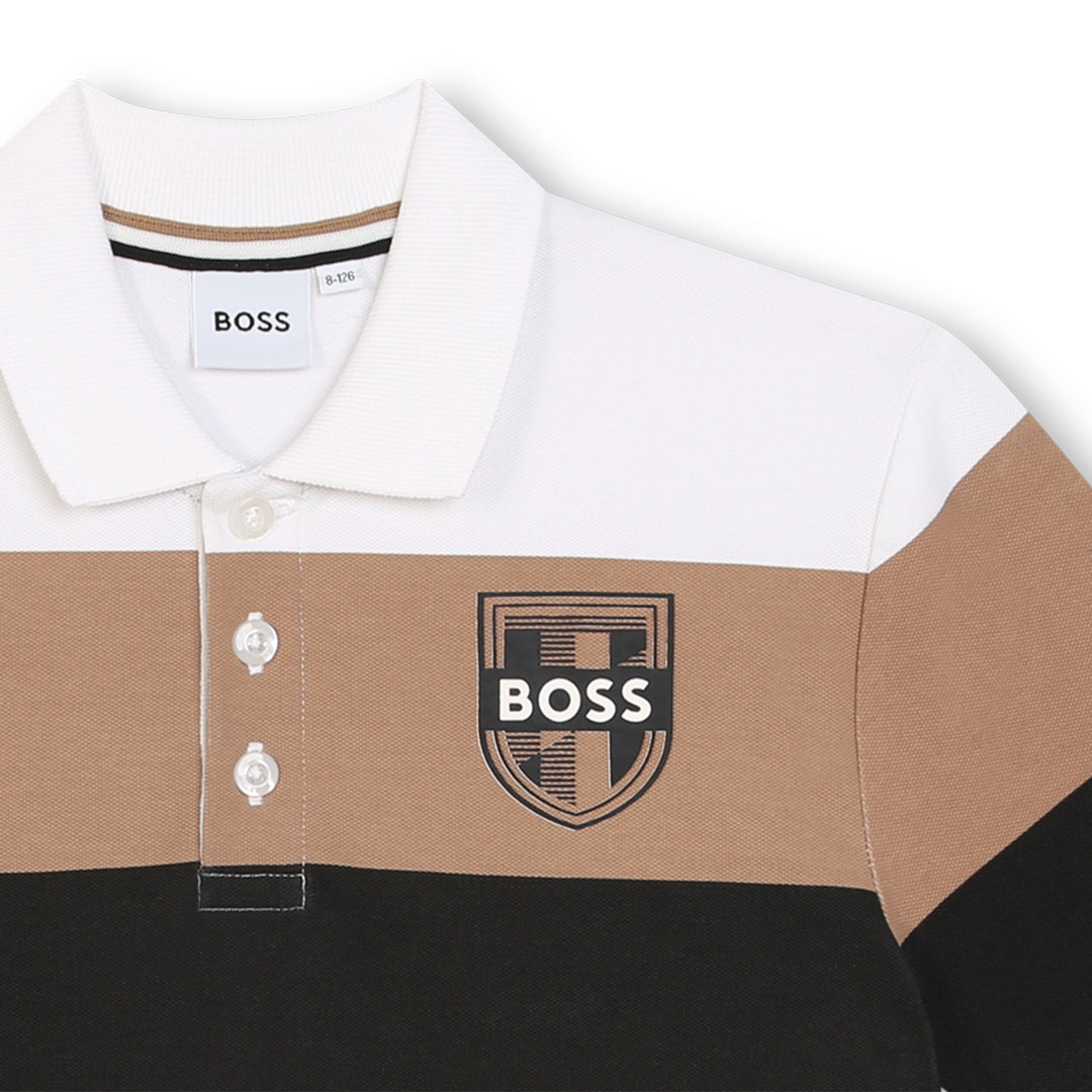 boss-j50707-10p-kb-White Short Sleeve Polo