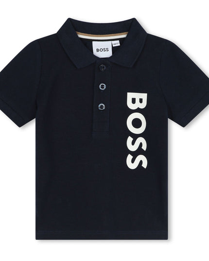 Navy Blue Side Logo Polo