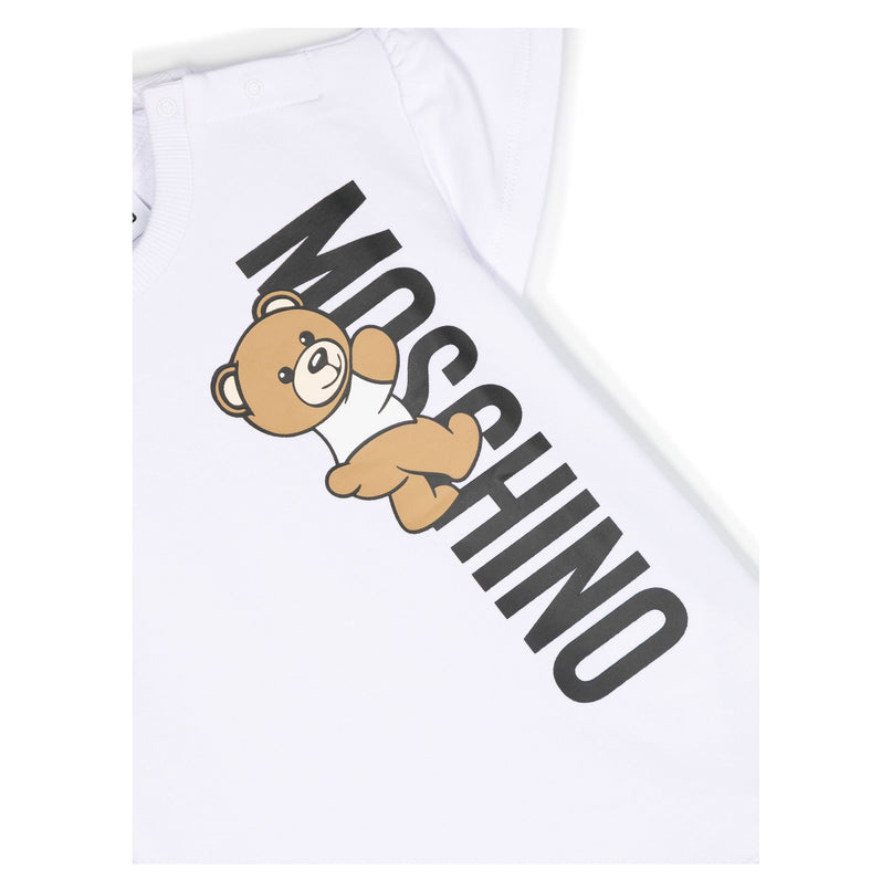 moschino-White Logo T-Shirt-mdv0b6-lda25-10101