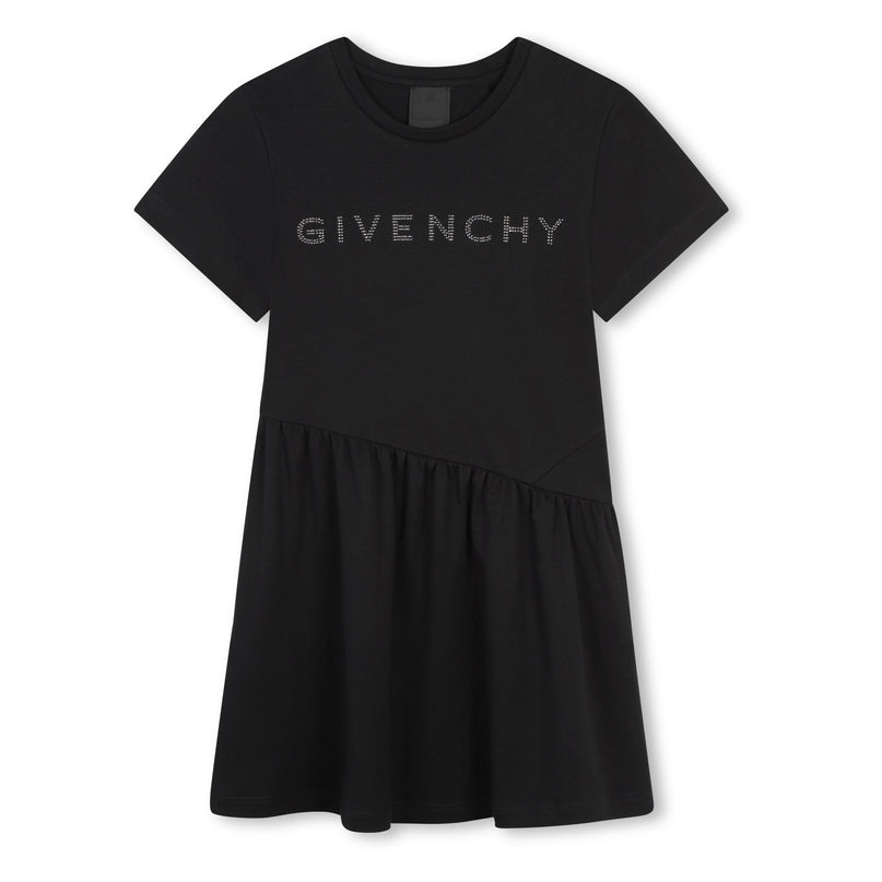 Givenchy-H30385-09B-BLACK-SHORT SLEEVED DRESS