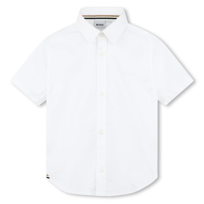 boss-j50696-10p-kb-White Short Sleeves Shirt