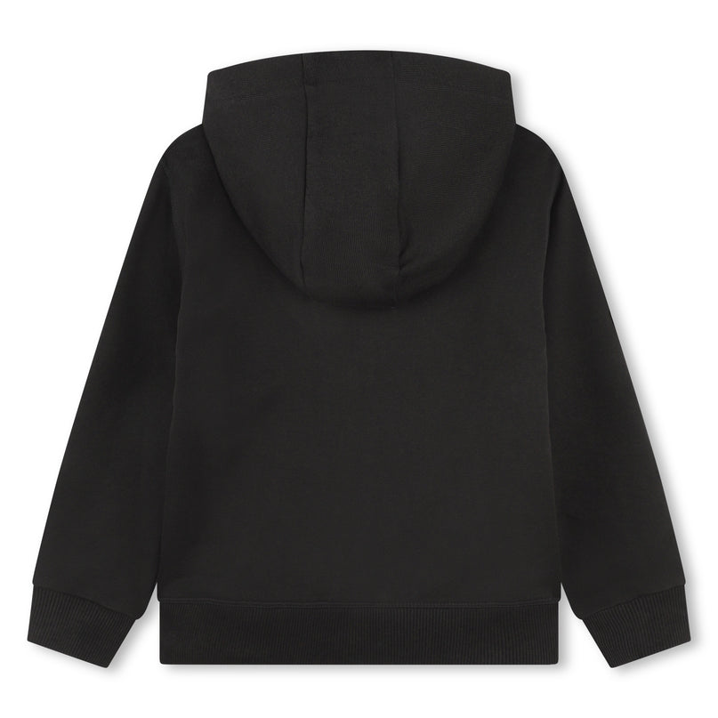 hugo-g00030-09b-kb-Black Zip Up Hoodie