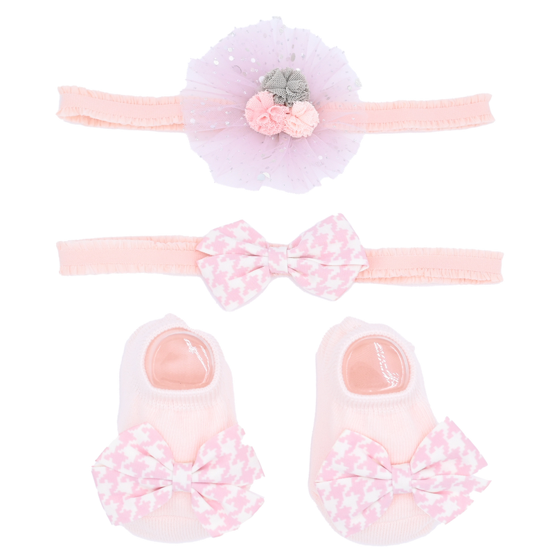 Pink Bow and Flower Gift Set