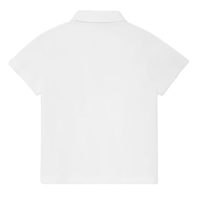 White Logo Polo