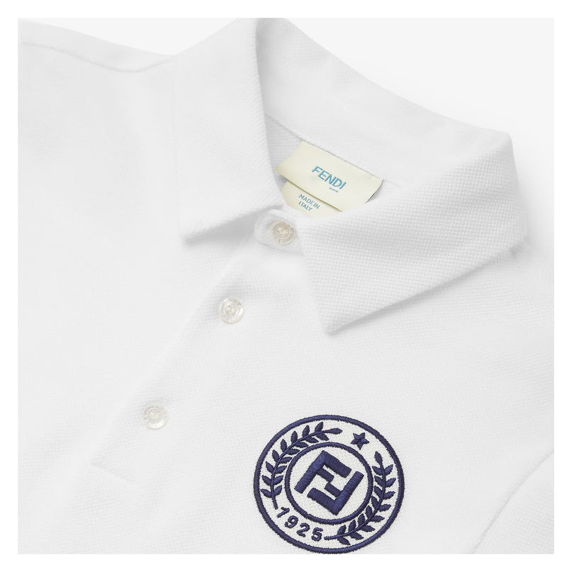 White Logo Polo