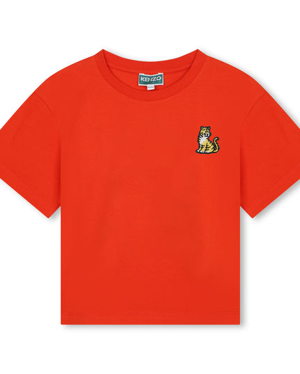 kenzo-k60250-99a-ku-Red Logo T-Shirt