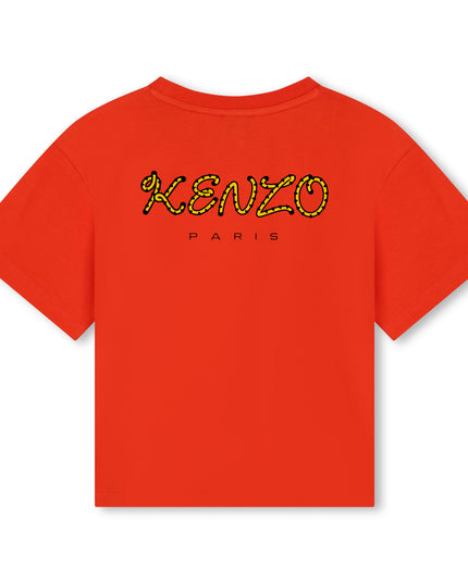 kenzo-k60250-99a-ku-Red Logo T-Shirt