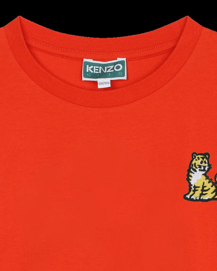 kenzo-k60250-99a-ku-Red Logo T-Shirt