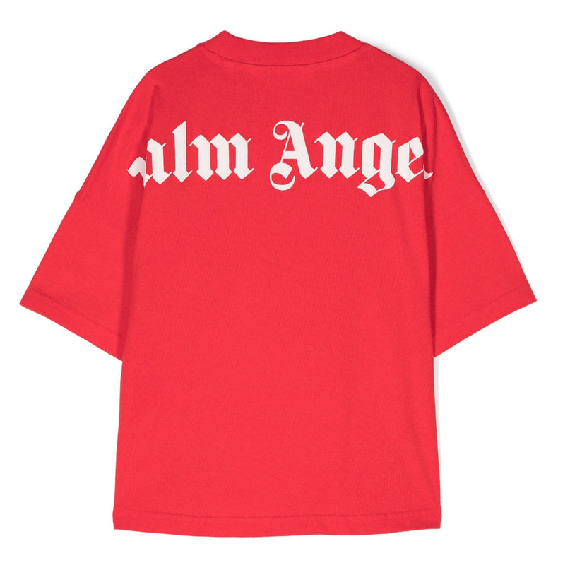 palm-angels-pbaa002c99jer0012501-Red Classic Overlogo T-Shirt