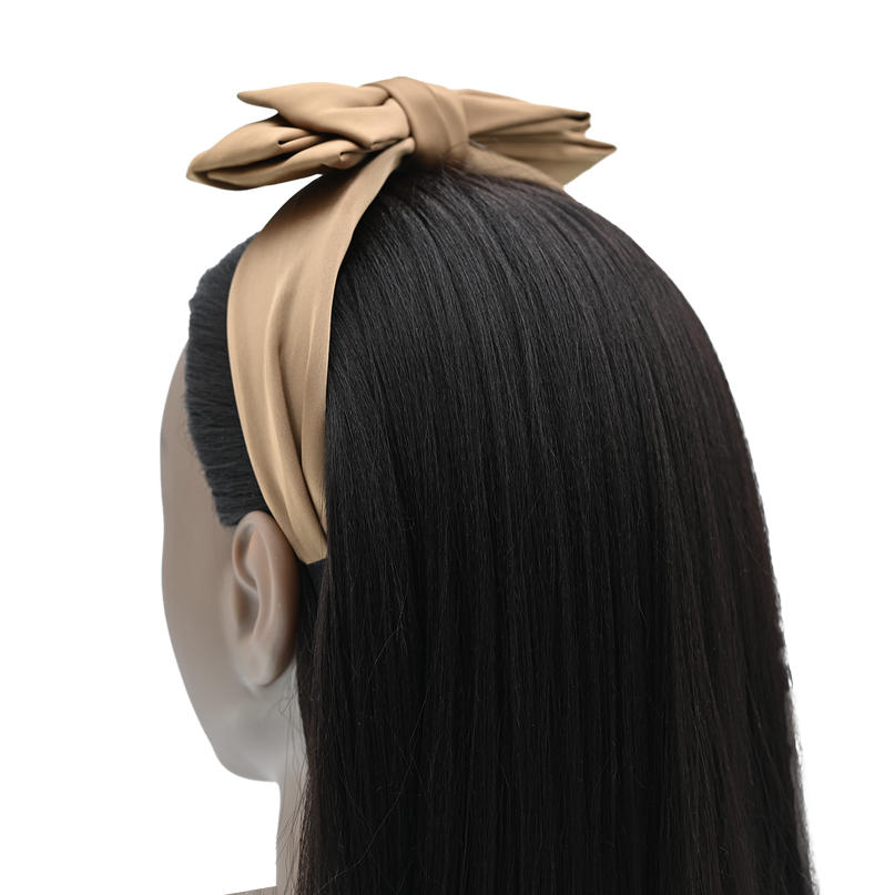 Brown Satin Ribbon Headband