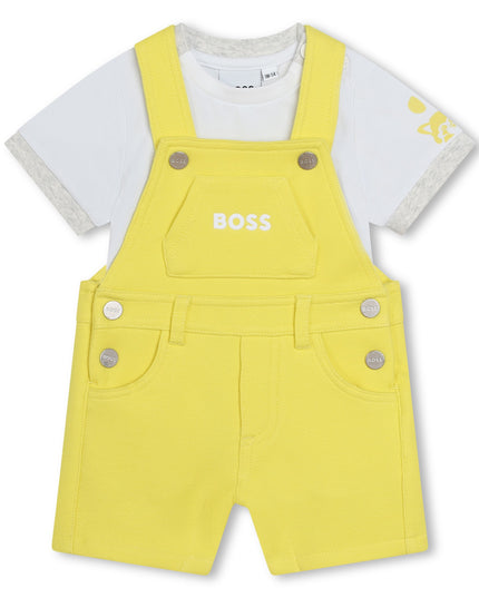 BOSS-J50801-508-BB-STRAW YELLOW-DUNGAREES+T-SHIRT