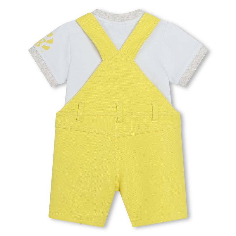 Yellow Logo Overalls Outfit