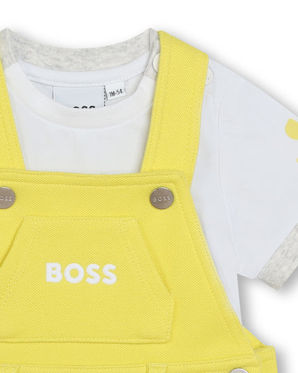 BOSS-J50801-508-BB-STRAW YELLOW-DUNGAREES+T-SHIRT