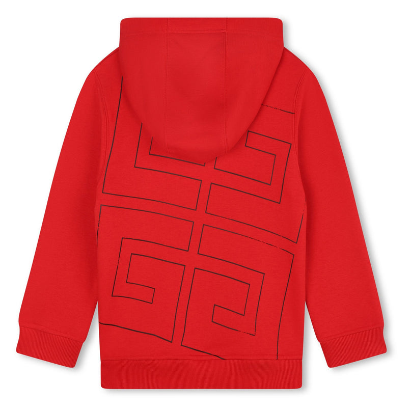 Givenchy-H30543-991-BRIGHT RED-HOODED SWEATSHIRT