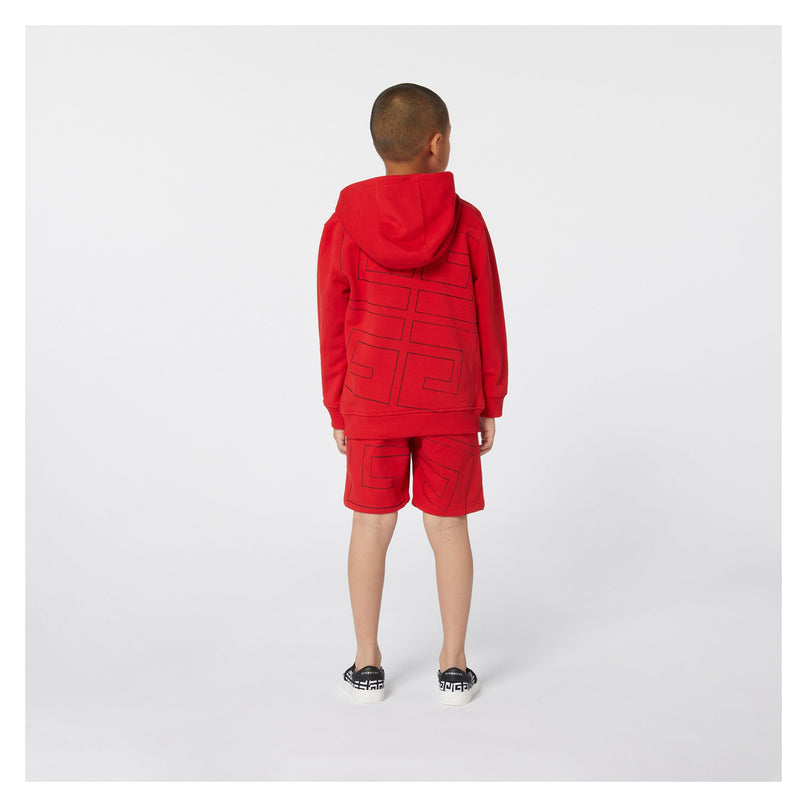 Givenchy-H30543-991-BRIGHT RED-HOODED SWEATSHIRT