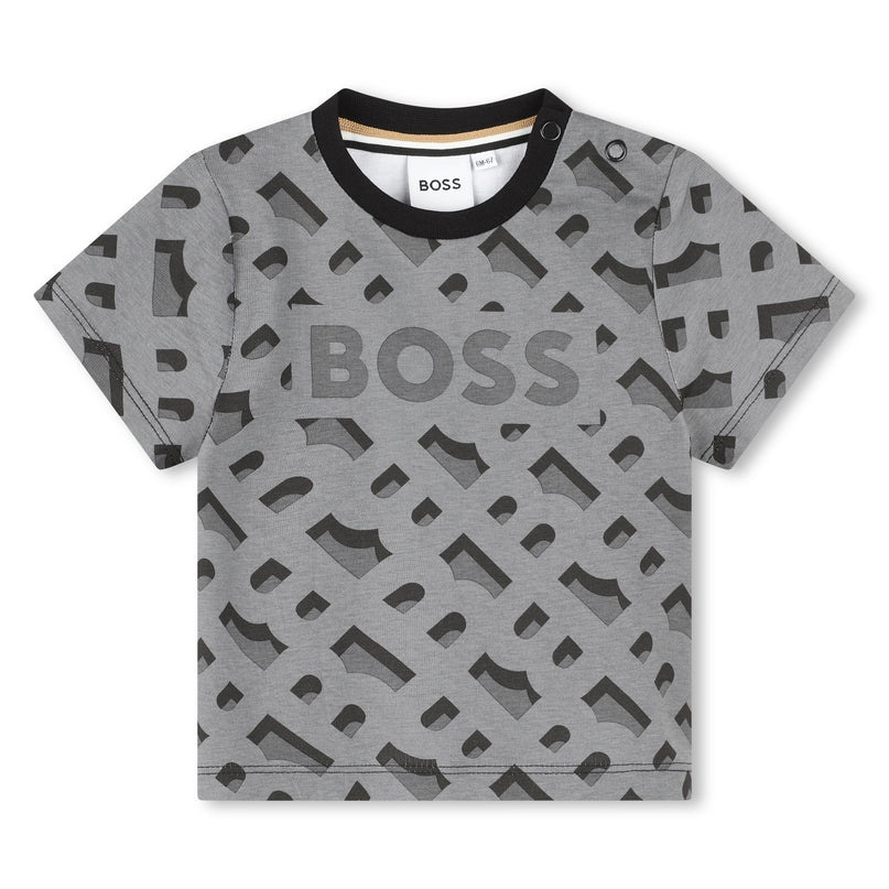 boss-j50607-09b-bb-Gray Logo T-Shirt