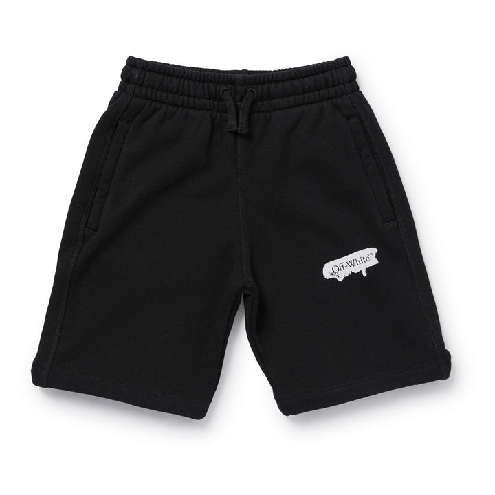 off-white-obci001s24fle0041001-Black Logo Shorts