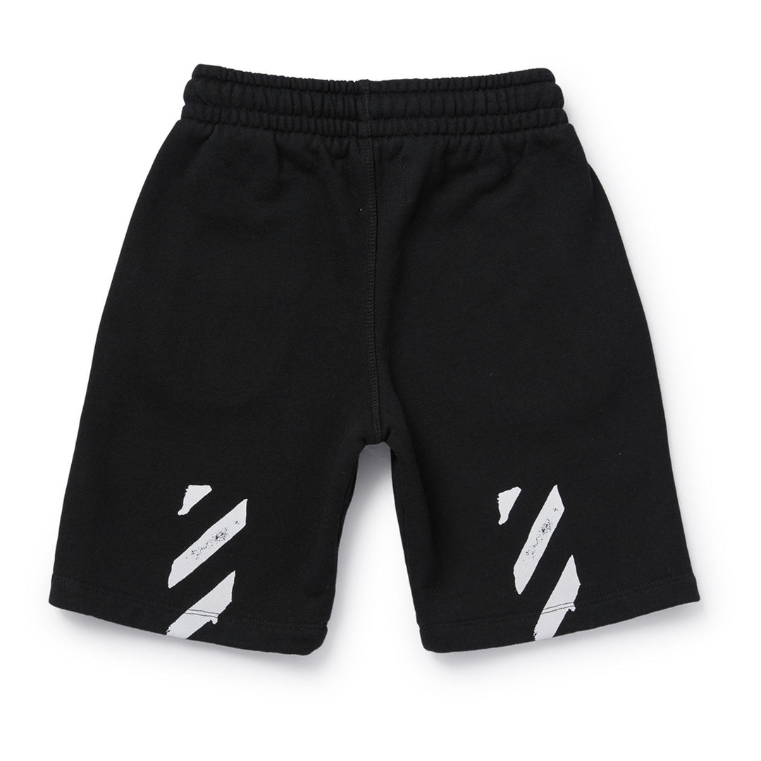 off-white-obci001s24fle0041001-Black Logo Shorts