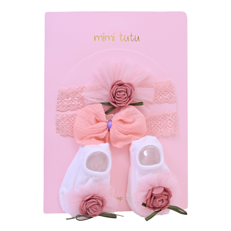 Pink Rose Ribbon and Bow Gift Set