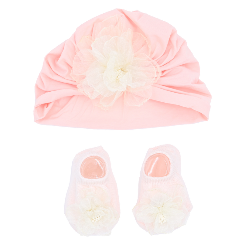 Pink and Ivory Flower Gift Set